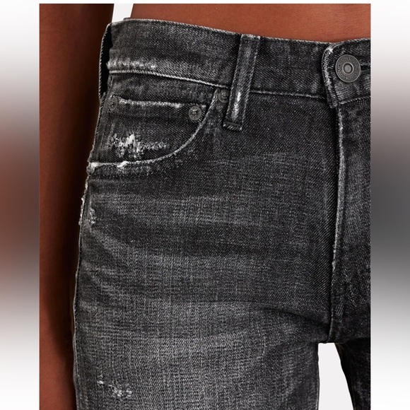 MOUSSY VINTAGE Black Checotah Mid-Rise Skinny Jeans with Chewed Hem size 26 - Picture 3 of 14